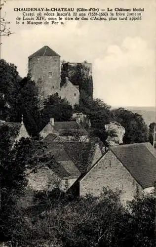 Ak Chaudenay-le-Château Cote d’Or, feudale Burg