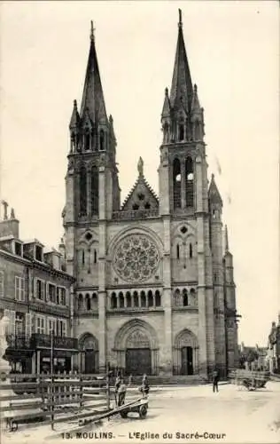 Ak Moulins-Allier, Kirche Sacre Coeur