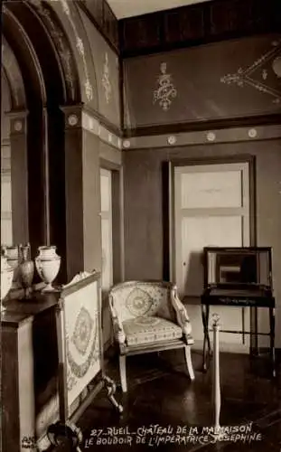 Ak Rueil-Malmaison Hauts de Seine, Chateau de la Malmaison, Boudoir der Kaiserin Josephine