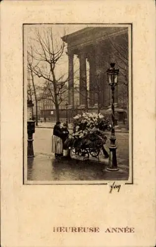 Ak Paris VIIIe Élysée, Bouquetiere de la Madeleine