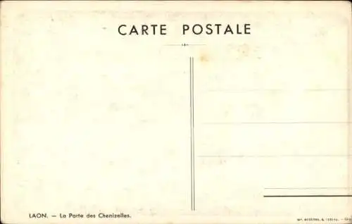 Künstler Ak Laon Aisne, La Port des Chenizelles