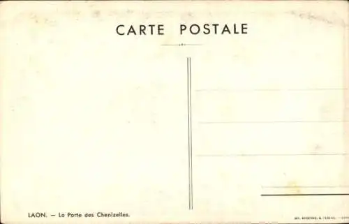 Künstler Ak Laon Aisne, La Port des Chenizelles