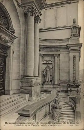 Ak Paris VIIIe Élysée, Memorial Du Bazar De La Charite, Kapelle