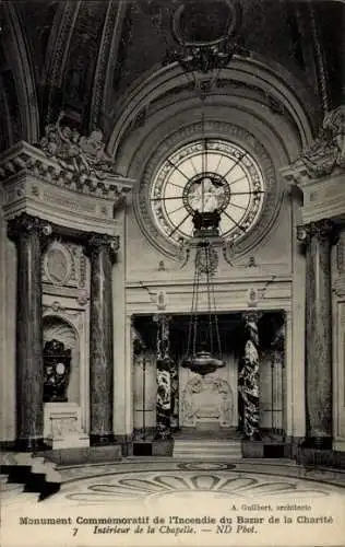 Ak Paris VIIIe Élysée, Memorial du Bazar de la Charite, Kapelle, Innenraum