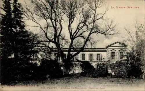 Ak Portet sur Garonne Haute Garonne, Chateau de Clairfont, Cote du Parc