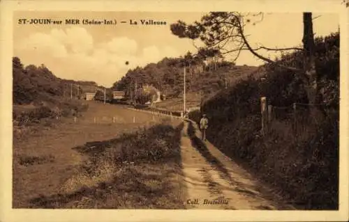 Ak Saint Jouin Bruneval Seine Maritime, La Valleuse