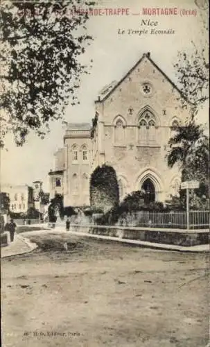 Ak Nizza Nizza Alpes Maritimes, schottischer Tempel