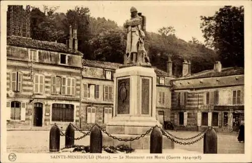 Ak Sainte Menehould Marne, Kriegerdenkmal