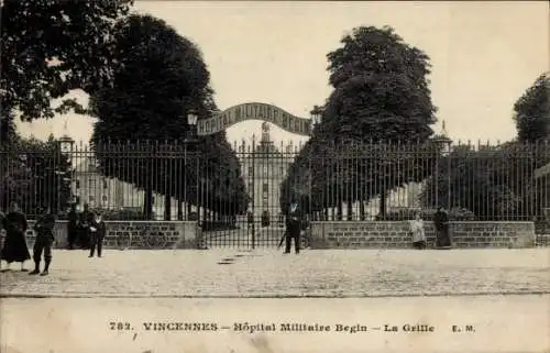 Ak Vincennes Val de Marne, Hopital Militaire Begin - La Grille