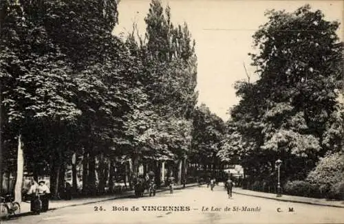 Ak Paris XII Bois de Vincennes, Lac de Saint-Mande