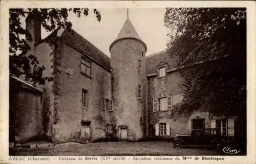 Ak Abzac Charente, Chateau de Serres, Ancienne residence de Mme de Montespan