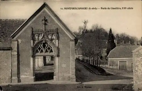 Ak Montfort l'Amaury Yvelines, Porte du Cimetiere