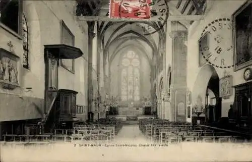 Ak Saint Maur Val de Marne, Kirche St. Nicolas, Innenansicht, Chor aus dem 16. Jahrhundert