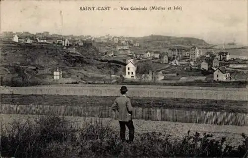 Ak Saint Cast Côtes d’Armor, Gesamtansicht