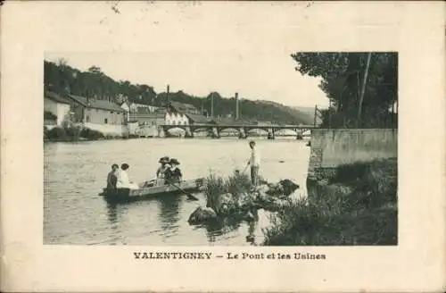 Ak Valentigney Doubs, Pont, Usines