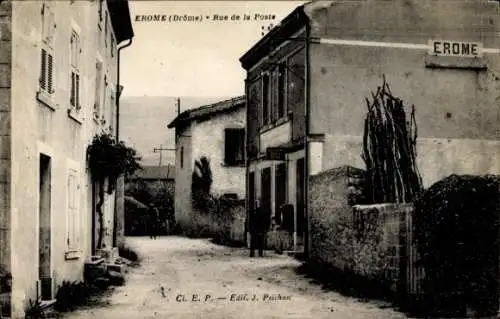 Ak Érôme Drôme, Rue de la Poste