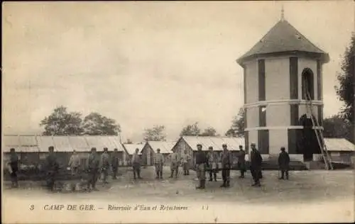 Ak Ger Manche, Camp de Ger, Reservoir d'Eau et Refectoire