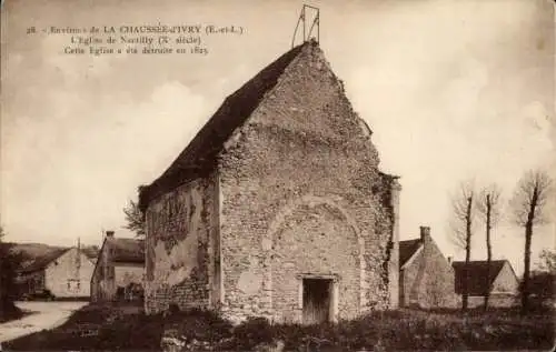 Ak Nantilly Eure, Kirche, zerstört 1825