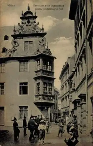 Ak Mainz am Rhein, Erker am alten Gymnasium, ehem. Cronenberger Hof