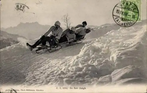 Ak Wintersport, Bobsleighfahrt, Schnee