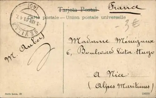 Ak Corrida de toros, Stierkampfszene