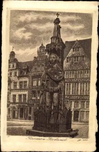 Künstler Ak Hansestadt Bremen, Roland