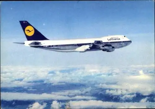 Ak Deutsches Passagierflugzeug, Lufthansa, Boeing 747