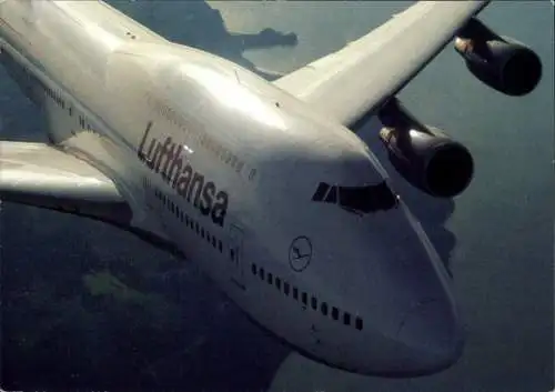 Ak Deutsches Passagierflugzeug, Lufthansa, Boeing 747-400