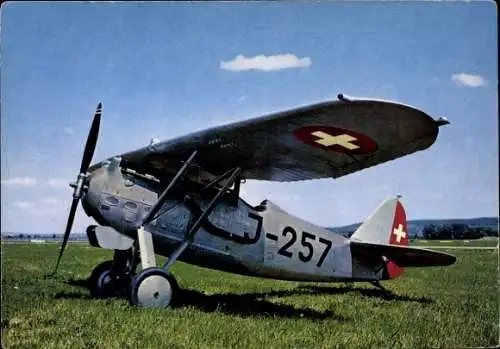 Ak Schweizer Militärflugzeug Dewoitine D.27, J-257, Verkehrshaus der Schweiz Luzern