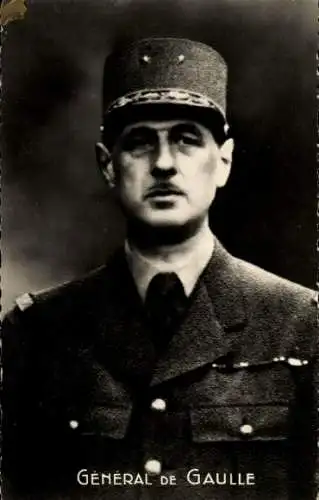 Ak General Charles de Gaulle, Präsident der Republik 1959 bis 1969, Porträt