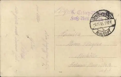 Ak 6. Ersatz Bataillon Fußartillerie Regiment 13, Soldaten, Gruppenfoto