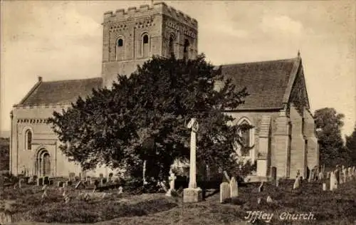 Ak Iffley Südostengland, Iffley Kirche, Friedhof