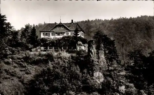 Ak Bad Herrenalb im Schwarzwald, Hotel Pension Schöne Aussicht