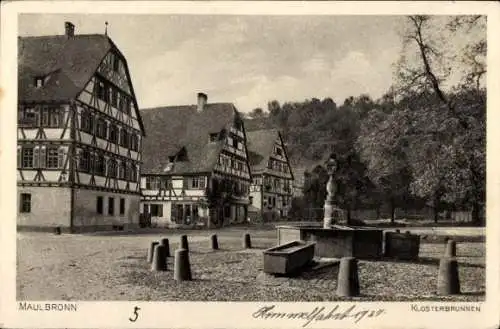 Ak Maulbronn im Schwarzwald, am Klosterbrunnen