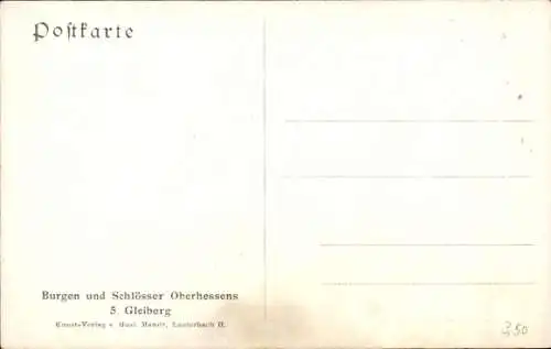 Künstler Ak Gleiberg Dünsberg Vetzberg Wettenberg in Hessen, Schloss