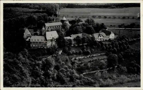 Ak Gießen an der Lahn, Kloster Schiffenberg, Fliegeraufnahme