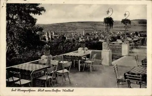 Ak Bad Mergentheim in Tauberfranken, Blick vom Cafe Waldeck, Terrasse