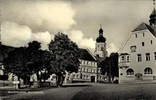 Ak Waldmünchen im Oberpfälzer Wald Bayern, Marktplatz