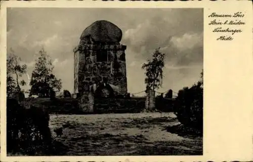 Ak Müden an der Örtze Faßberg Lüneburger Heide, Hermann Löns Denkmal