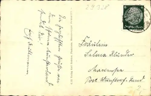 Ak Müden an der Örtze Faßberg Lüneburger Heide, Hermann Löns Denkmal