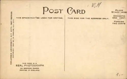 Ak New York City USA, Columbia Universität