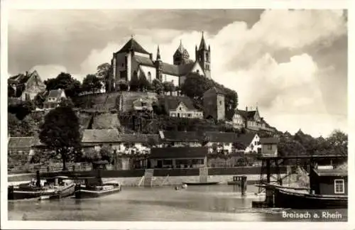 Ak Breisach am Rhein, Blick auf den Rheinhafen