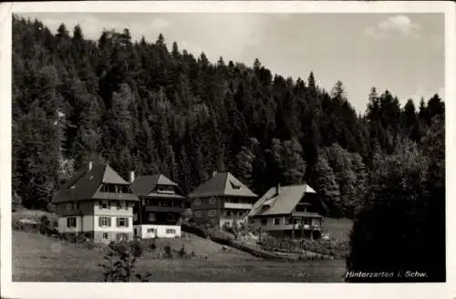 Ak Hinterzarten im Schwarzwald, Häuser am Wald