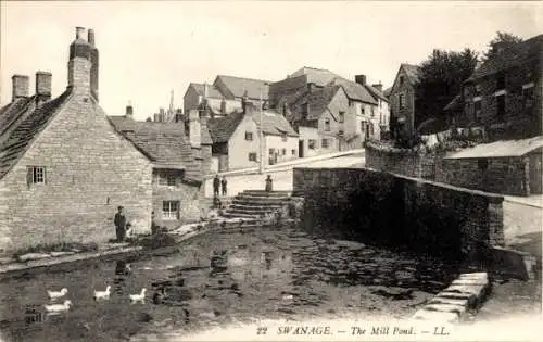 Ak Swanage Dorset England, Mill Pond