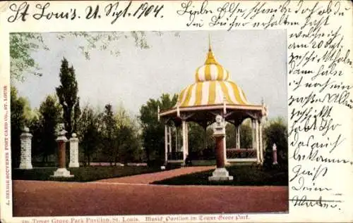 Ak Saint Louis Missouri USA, Musikpavillon im Tower Grove Park