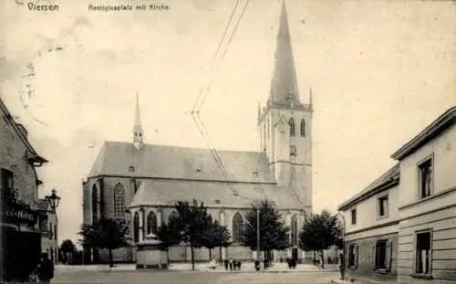 Ak Viersen in Nordrhein Westfalen, Remigiusplatz mit Kirche