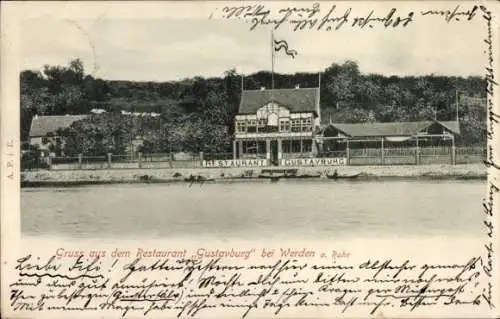 Ak Werden Essen im Ruhrgebiet, Restaurant Gustavburg