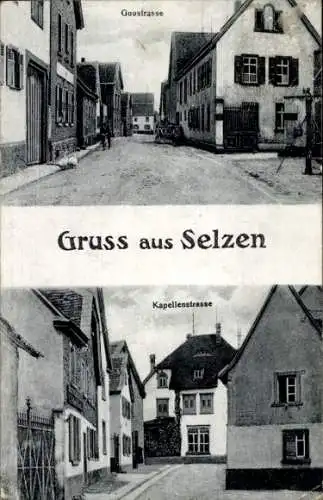 Ak Selzen in Rheinhessen, Kapellenstraße, Gaustraße