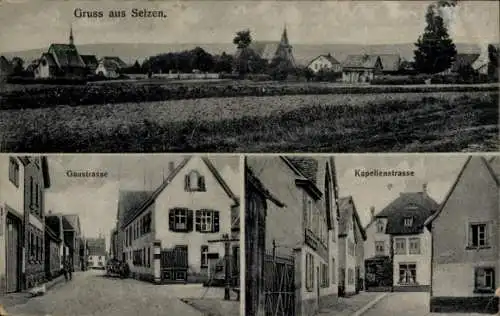 Ak Selzen in Rheinhessen, Gesamtansicht, Gaustraße, Kapellenstraße