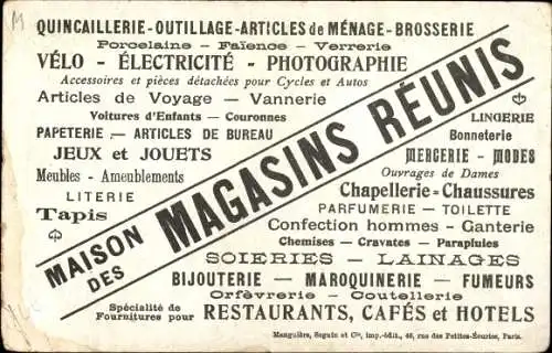 Künstler Ak Historie Authentique de deux Gourmands, Maison des Magasins Reunis